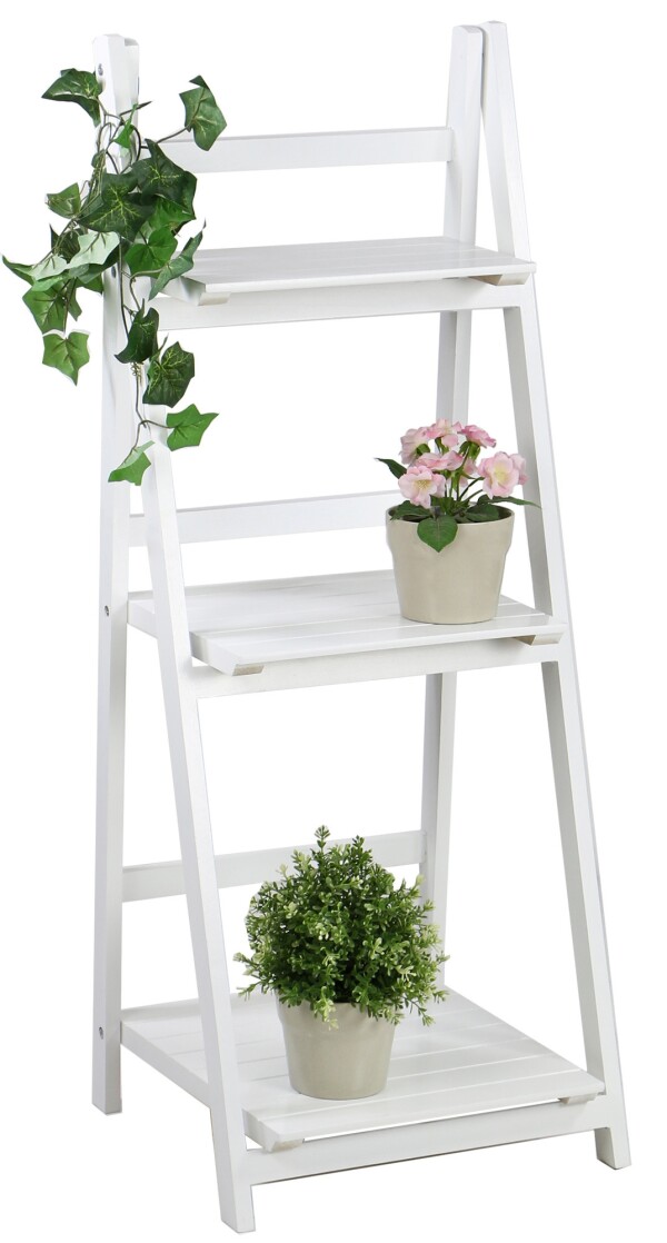 Rosea Foldable 3 Tier Flower Stand White