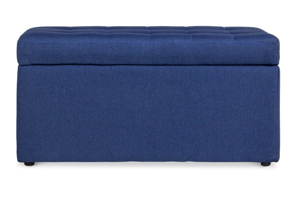 Carissa Storage Bench Fabric Dark Blue