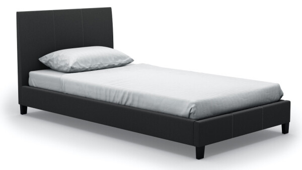 Haagen Single-Sized Bed (Fabric Charcoal)