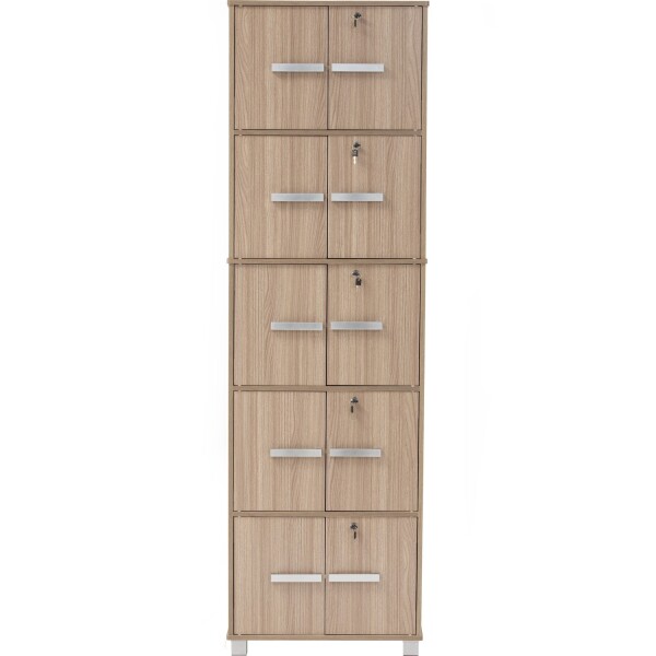 Naomi 10 Door Storage Cabinet W/Lock(Ebonnese)