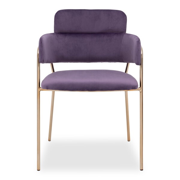 Emmiel Chair with Gold Legs (Purple)