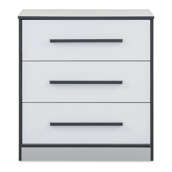 Darko Chest Of Drawers in Light Grey with Snow White