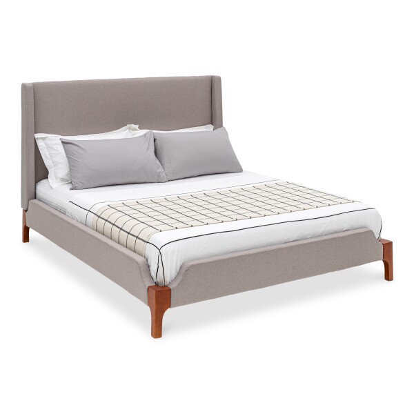 Felipe Upholstered Queen Bed (Light Grey)