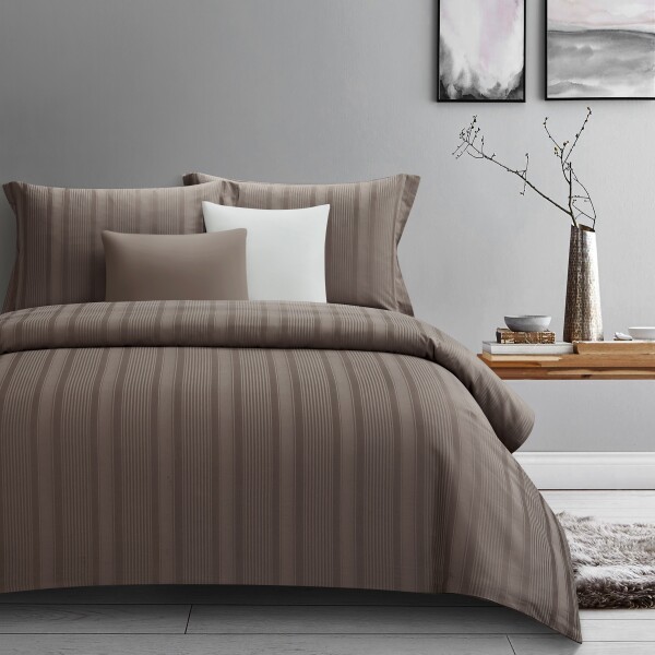 FyneLinen Egyptian Cotton 950TC Jacquard Bed Set Margot (Khaki)