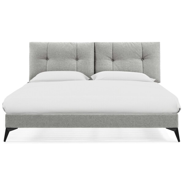 Loria Upholstered Bed Frame (Grey, UK King)