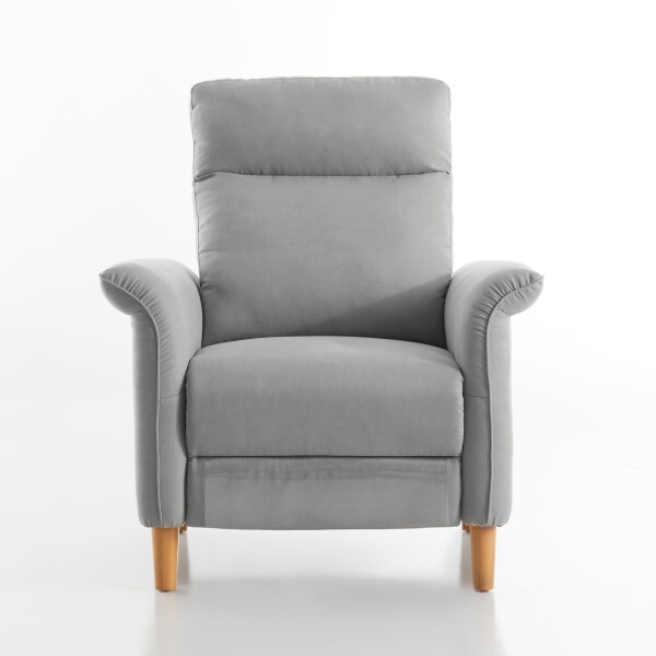 Eirny Armchair with Integral Footrest (Light Grey)