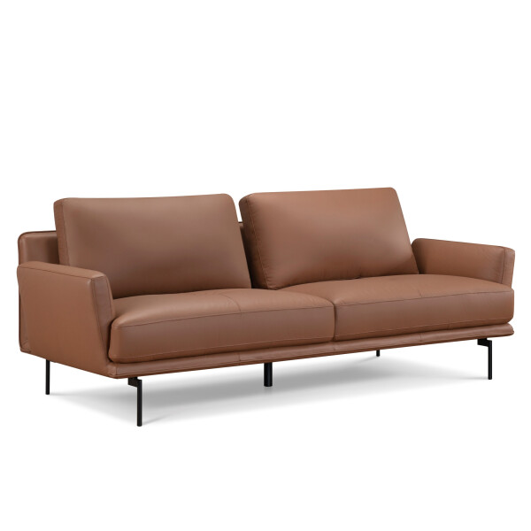 Fainga 3 Seater Leather Sofa (Cognac)