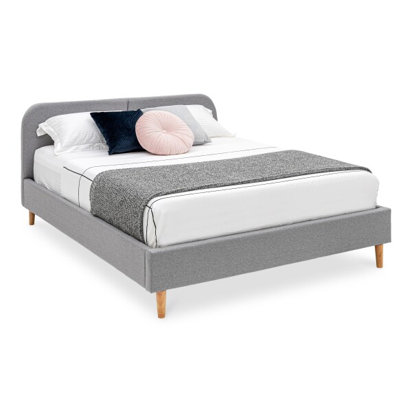 Santiago Upholstered Queen Bed (Grey)
