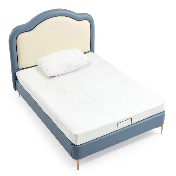 Kiara Bed Frame (Blue, UK Small Double Tall)