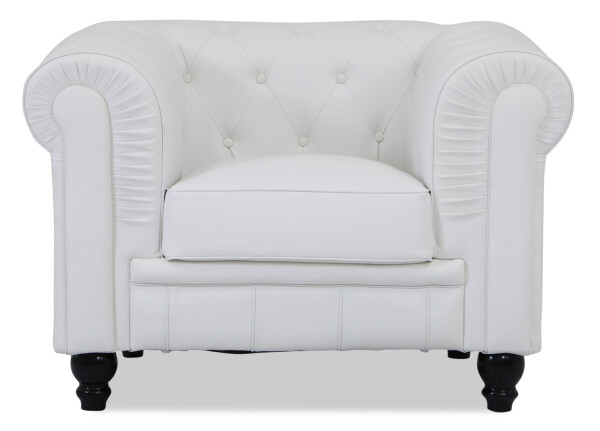 Benjamin Classical 1 Seater Sofa (White)