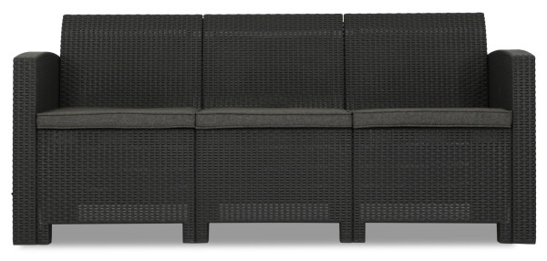 Nina 3 Seater Sofa (Dark Grey)