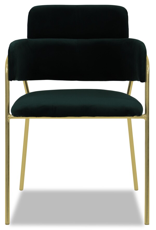 Emmiel Chair with Gold Legs (Green)