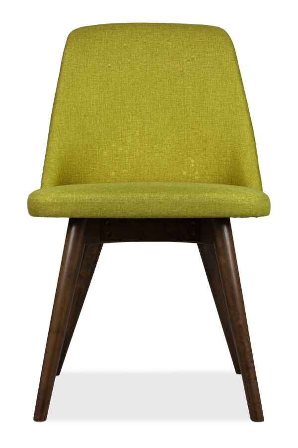 Hera Dining Chair Walnut with Green Cushion 