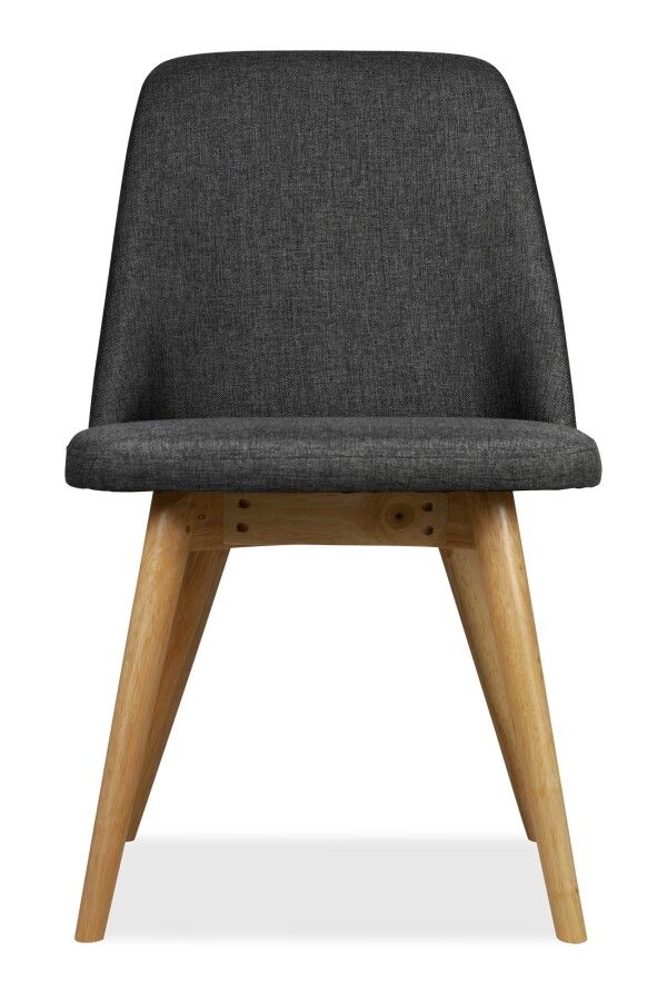 Hera Dining Chair Natural with Dark Grey Cushion 