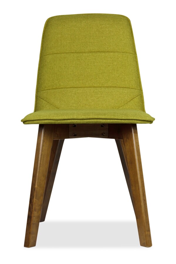Mahala Dining Chair Walnut with Green Cushion 