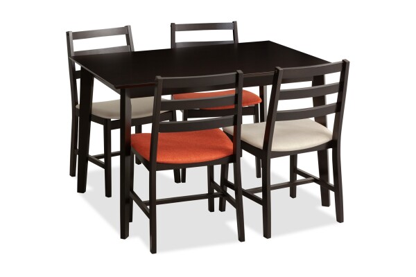Titus Dining Table Cappucino Set A (1+4)