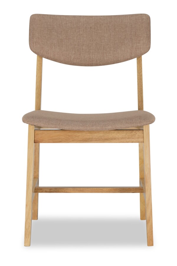 Steenie Dining Chair Natural with Bone Brown Cushion 