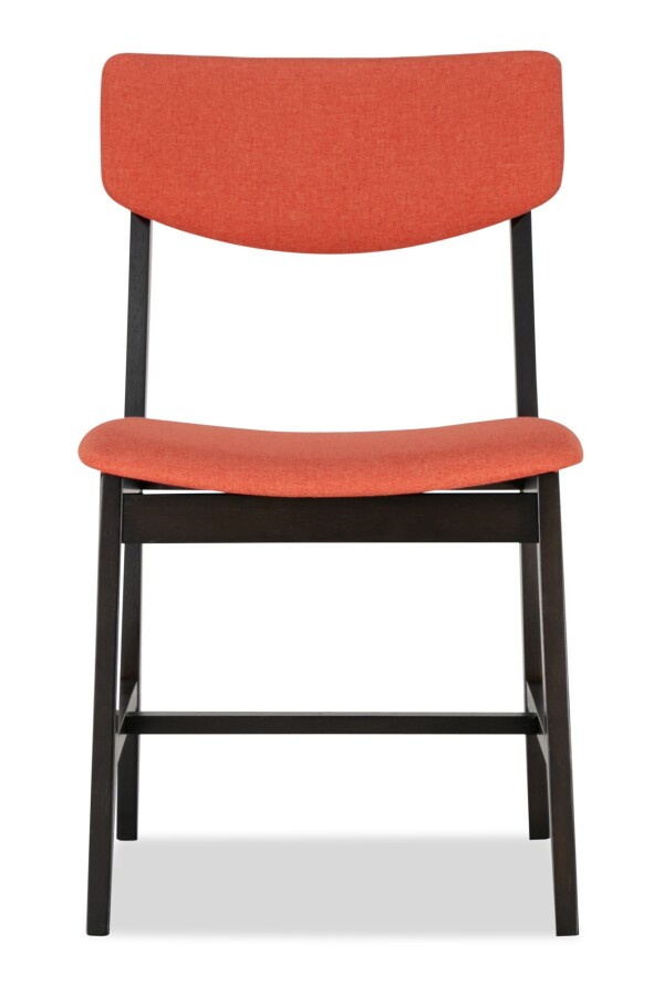 Steenie Dining Chair Cappucino with Orange Red Cushion 