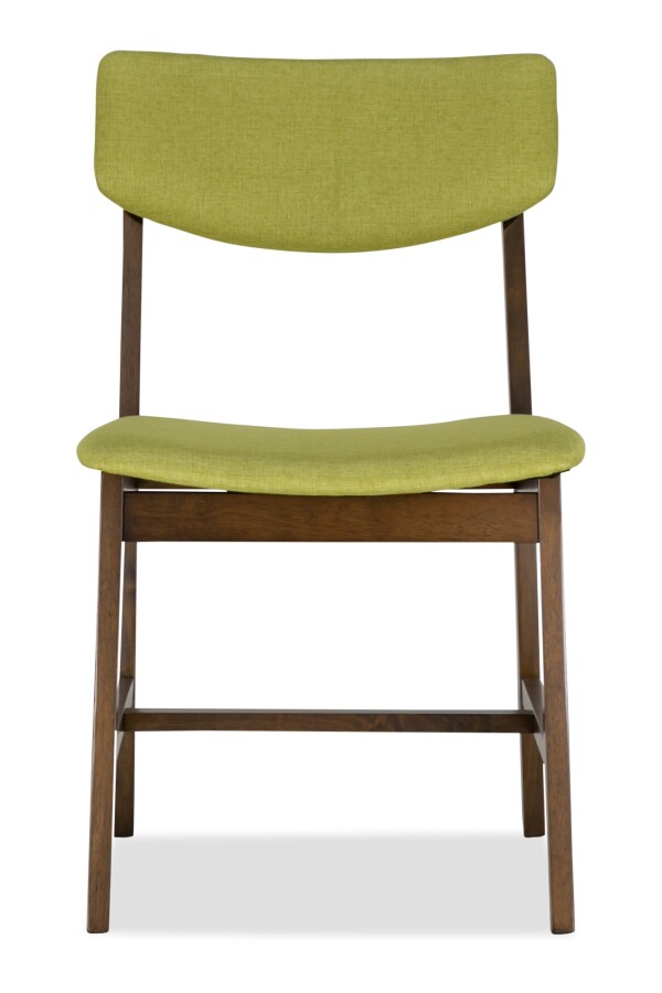 Steenie Dining Chair Walnut with Green Cushion 