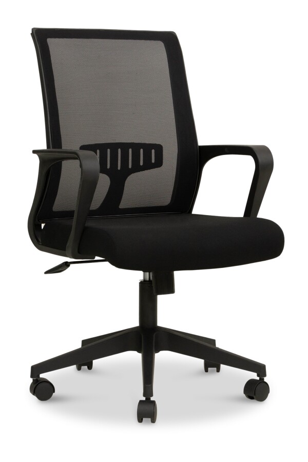 Nikos Low Back Mesh Chair (Black)