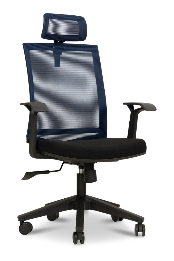 Nyler High Back Mesh Chair (Dark Blue)