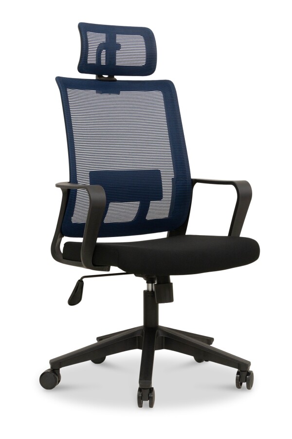 Nixon High Back Mesh Chair (Dark Blue)