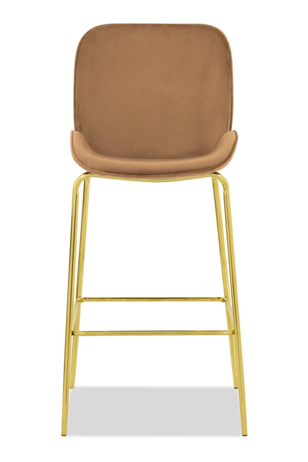 Beetle Bar Chair Replica in Velvet (Brown)