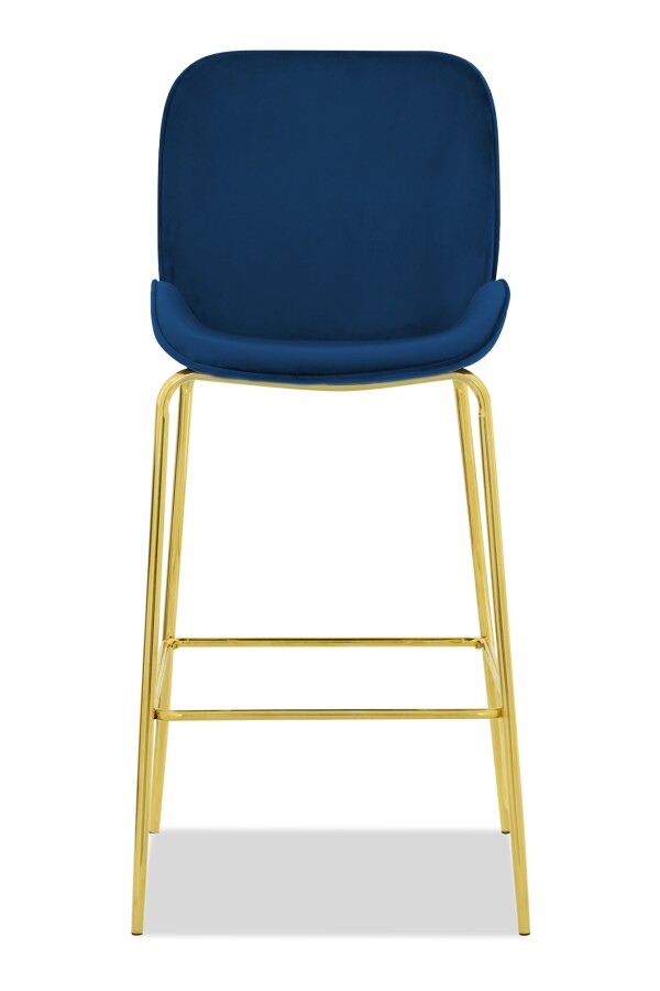 Beetle Bar Chair Replica in Velvet (Dark Blue)