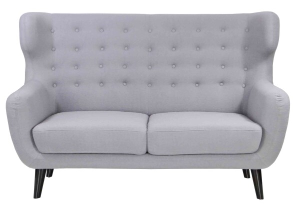 Replica WingBack Designer 2 Seater Sofa (Light Grey)