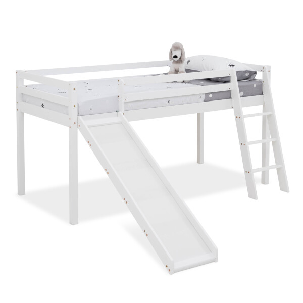 Jude Mid Sleeper Bed With Slide (White)