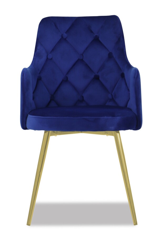 Laurie Chair with Gold Legs (Royal Blue)