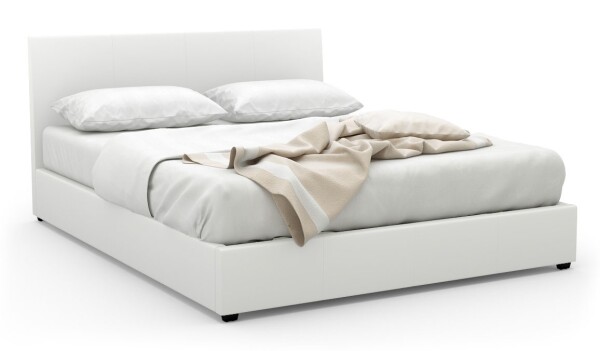 Foster Queen-Sized Storage Bed  (PU White)