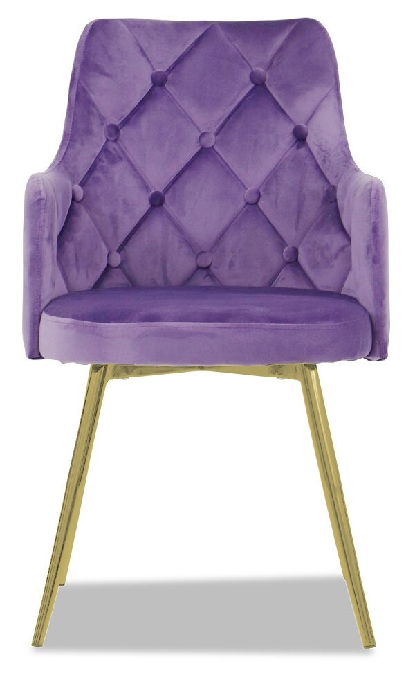 Laurie Chair with Gold Legs (Purple)