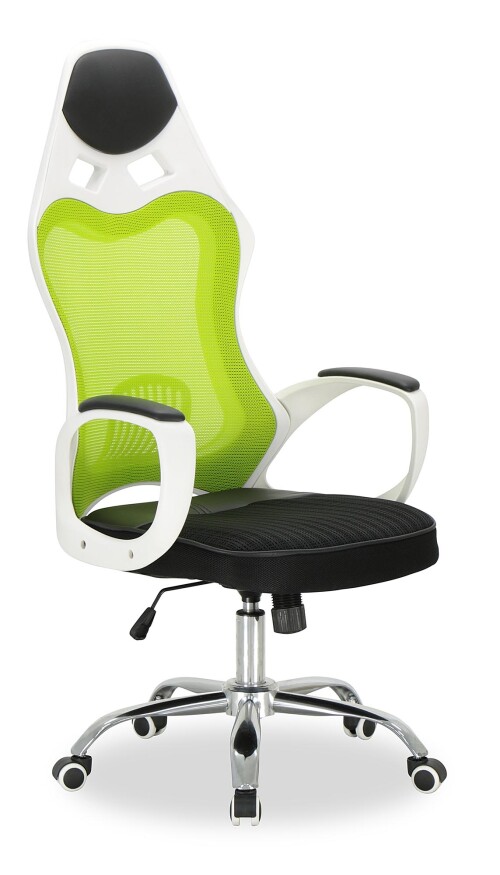 Lavoro High Executive Chair (White Frame + Green Mesh)