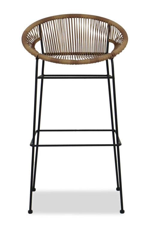 Elliot Wicker Bar Chair (Brown)