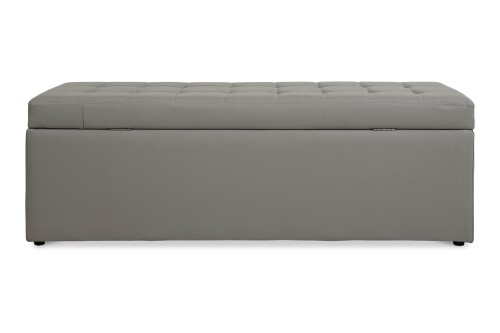 Carissa Storage Bench PVC Grey (Long)