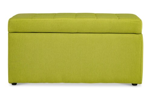 Carissa Storage Bench Fabric Green