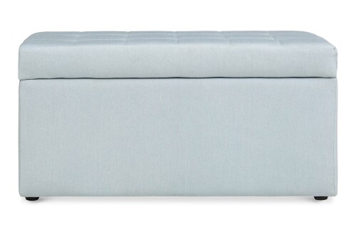 Carissa Storage Bench Fabric Light Grey