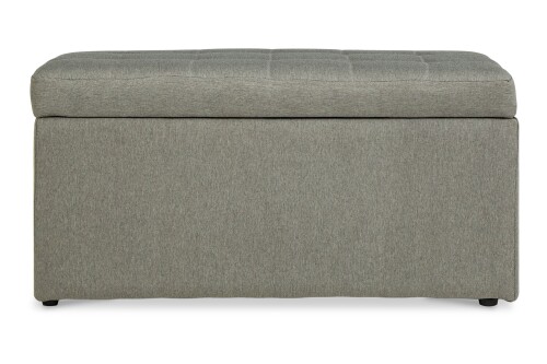 Carissa Storage Bench Fabric Grey