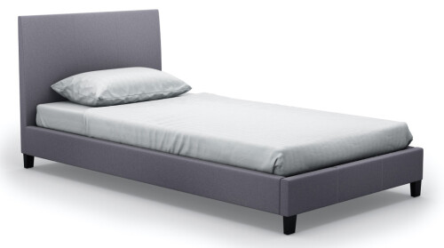 Haagen Single-Sized Bed (Fabric Grey)
