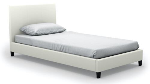 Haagen Single-Sized Bed (PU White)