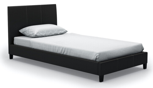 Haagen Single-Sized Bed (PU Black)