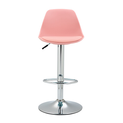 Deakin Bar Chair (Pink/Silver)