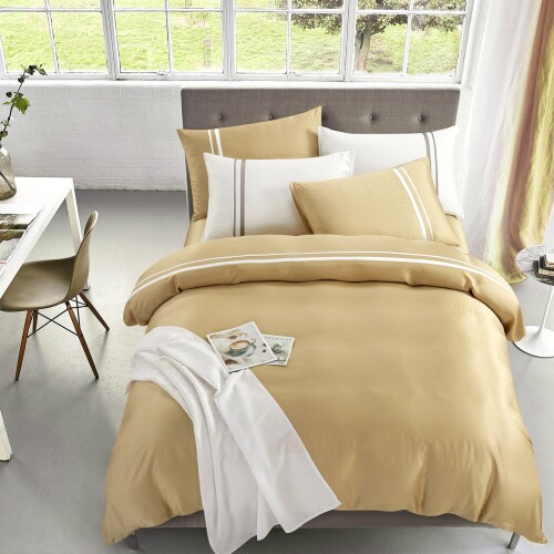 FyneLinen 100% Bamboo 950TC Bed Set (Golden Sand)