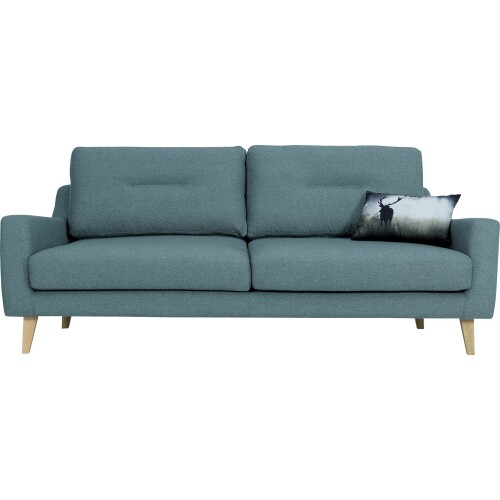 Malibu 3 Seater Sofa(Fabric Marble Blue)