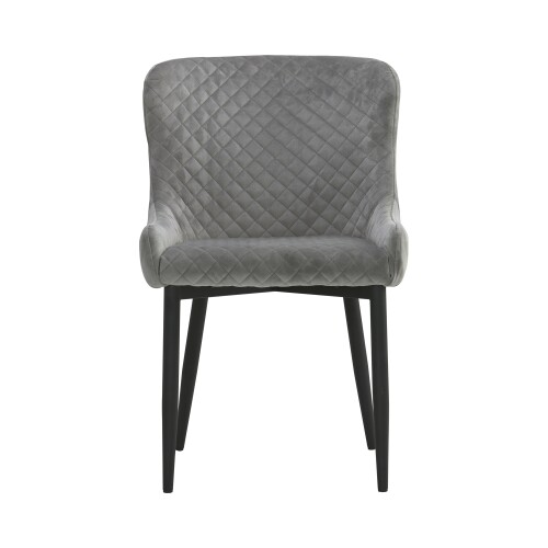 Saskia Dining Chair in Fabric Grey (Set of 2)
