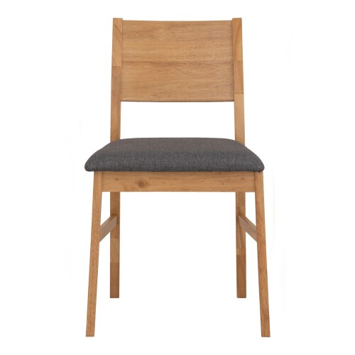 Fedra Dining Chair with Cushion (Natural/Grey) (Set of 2)