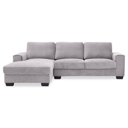 Valencia 3 Seater L Shape-Rest Section on RIGHT Side when Seated (Flat Light Grey)