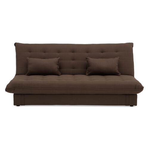 Kolby 3 Seater Storage Sofa Bed (Fabric Brown)