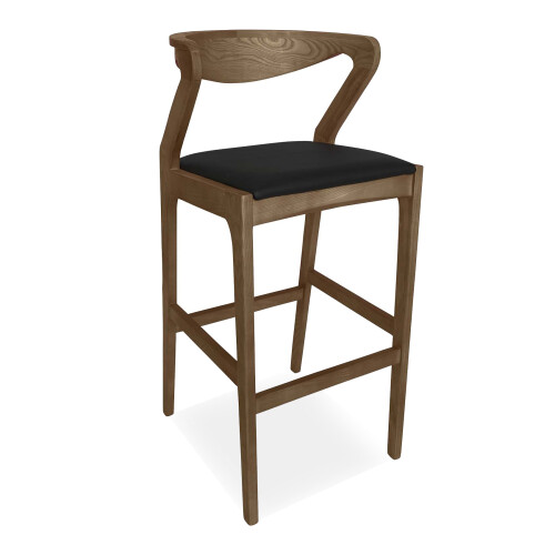 Genkai Bar Chair (Walnut/Black)